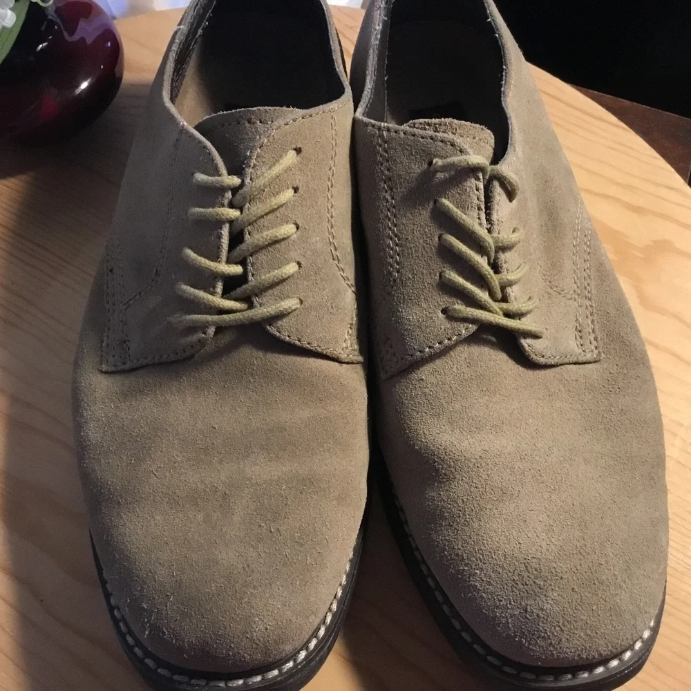 Croft & Barrow Men’s Regal Tan Suede Tie Oxford Shoes ~ Size 10M